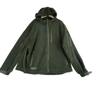 Baerskin Tactical Supply Co. Fleece Hoodie Mens 2XL Dark Green Full Zip Jacket